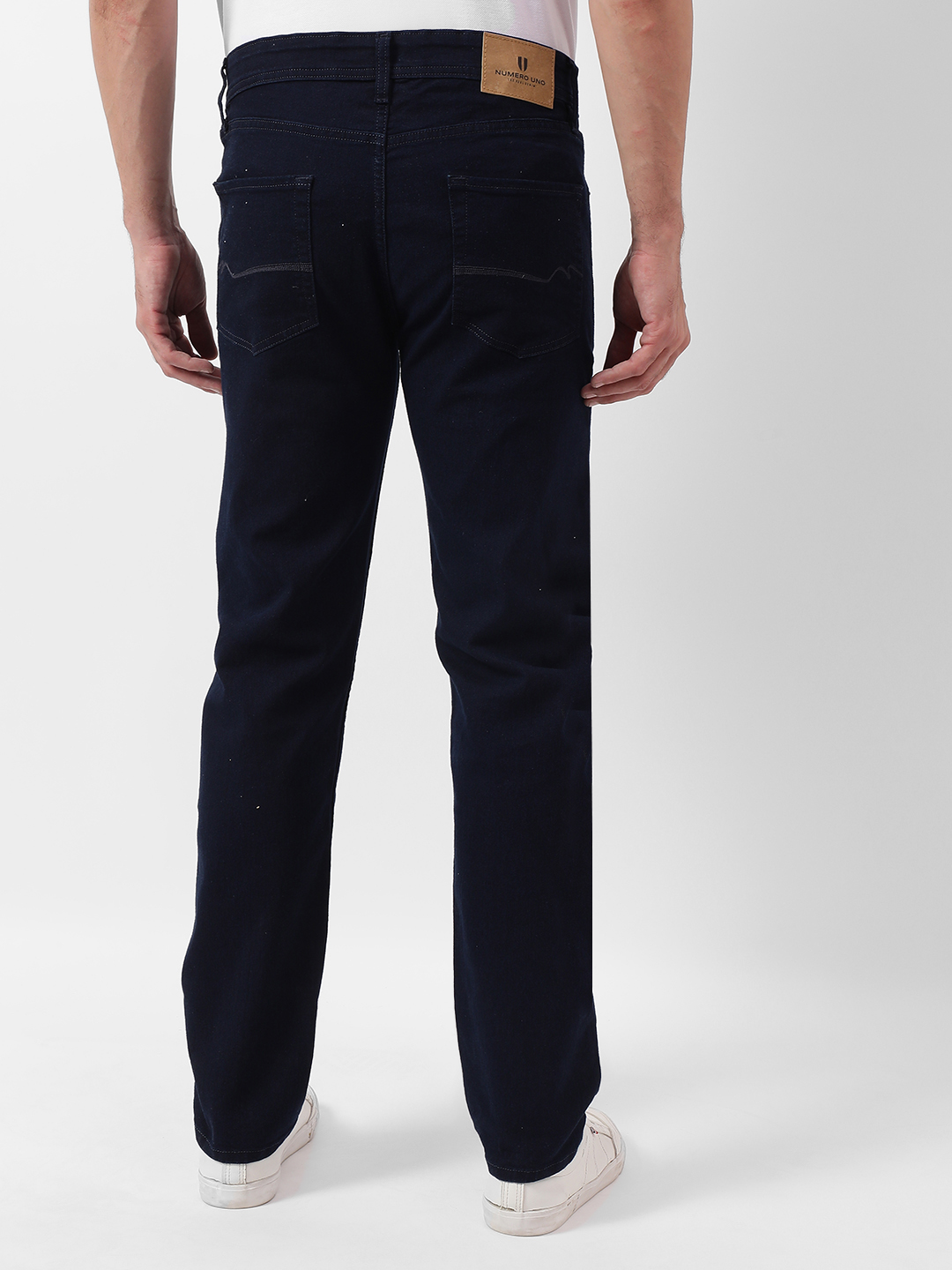 Numero Uno Men Solid Dark Blue Jeans